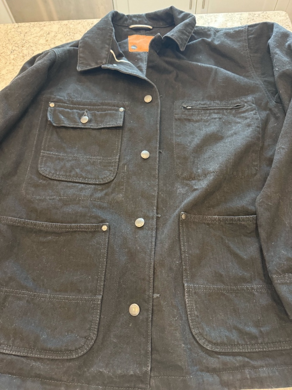 VOWELS Black Chore Jacket ( Size 3, L-XL)
